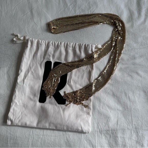 Rabanne H&M metal mesh scarf with fringe - Picture 4 of 4